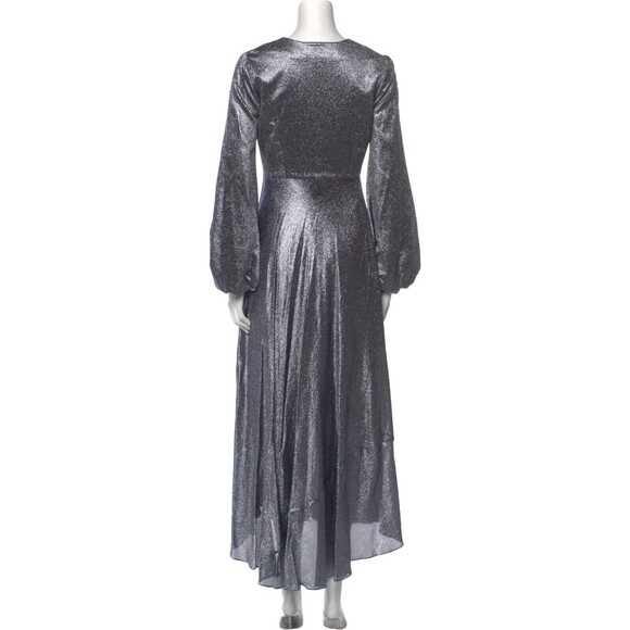 RUNWAY! $1600 Zimmermann Silk Long Dress Sz: ZIM 0 / US 4 grey - Picture 8 of 13